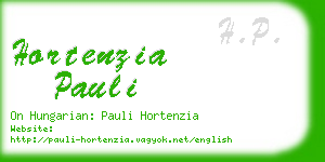 hortenzia pauli business card